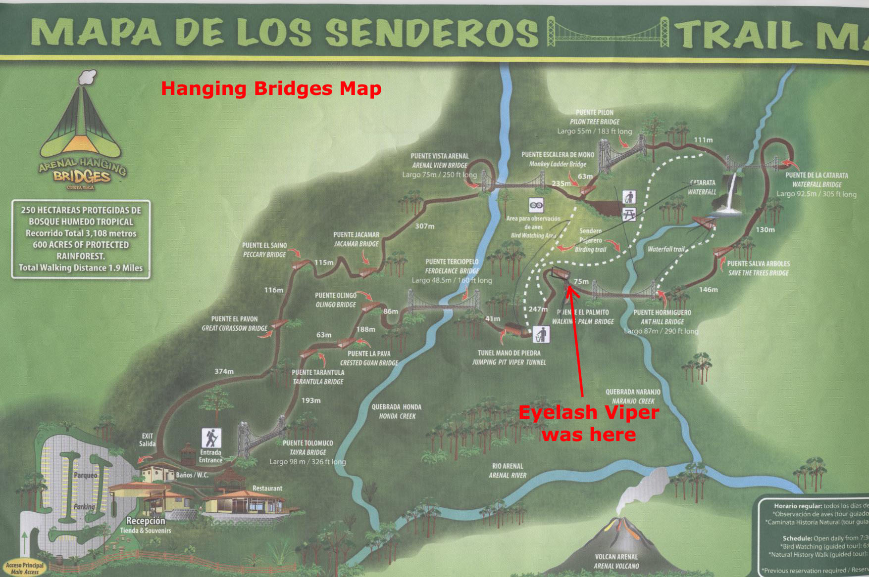 Hanging Bridges Trail Map